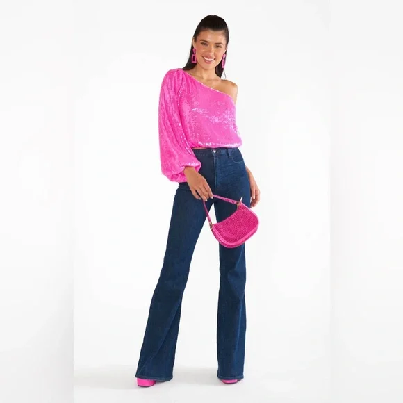 SALE! SHOW ME YOUR MUMU WOMEN'S SEQUINS LONG SLEEVE PARTY TOP - NWT - Picture 14 of 15